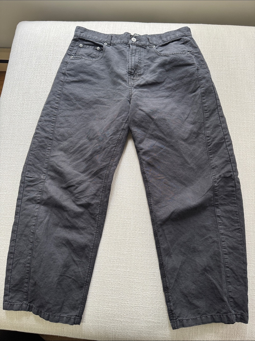 Lucky Linen Barrel Pant Women's Jeans Light Black Size Medium M